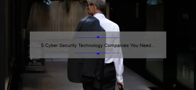 5 Cyber Security Technology Companies You Need to Know [And How They Can Protect Your Business]