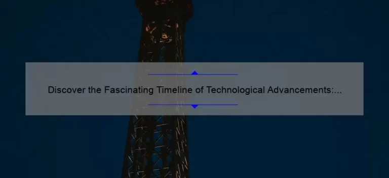 Discover the Fascinating Timeline of Technological Advancements: How They’ve Changed Our World [Infographic Included]