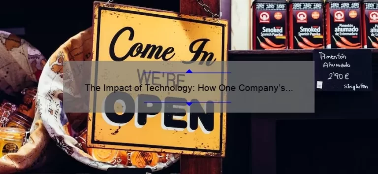 The Impact of Technology: How One Company’s Innovation Increased Productivity by 50% [A Guide for Business Owners]
