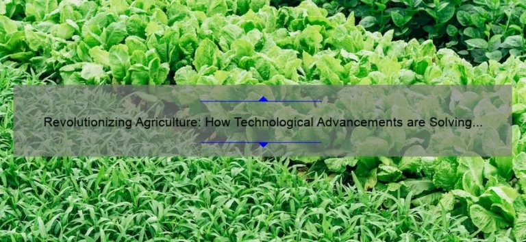 Revolutionizing Agriculture: How Technological Advancements are Solving Farming Problems [Expert Insights and Stats]